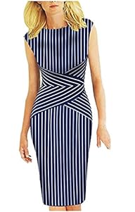 BAIMIL Sleeveless Vertical Stripes Su…
