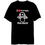 I Love You Ferret Legging Sports Mens T-Shirt (Black, Sizes X-Small - XXX-Large)