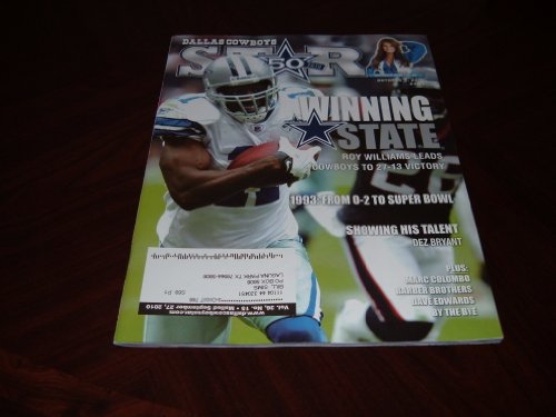 Dallas Cowboys Star magazine, October 2, 2010-Roy Williams on cover.