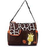 可愛いマザーズバッグ　おむつバッグ　マザーバッグ　おむつ替えシート　おむつポーチ付　シート専用収納袋　ストライプ　キリン柄