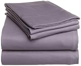 Pike Street 160-Gram 100% Egyptian Cotton Jersey Knit Queen Sheet Set, Lavender
