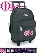 Phi Mu Rolling Backpack Phi Mu Design - Wheeled Travel or School Carry-On Travel Bags with Wheels - Best Quality-