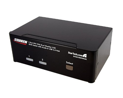 StarTech 2-port Dual Monitor KVM Switch (DVI+VGA) (SV231DDVDUA)