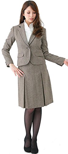 (アッドルージュ) AddRouge 合皮 パイピング デザイン ツイード 2点セット レディース スカート スーツ[j5090]