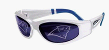Click here to buy Carolina Panthers Titan Sunglasses (Silver Blue Tip) by Jax.