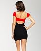 Colorblock Off-the-Shoulder Mini Dress Product Image