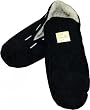 Damen oder Herren ECHTLEDER Hausschuhe Velours gef�ttert Schwarz Gr. 35 - 52 von Brubaker