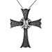Sterling Silver Skull Cross Necklace
