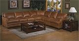 Kathy Ireland Home by Omnia Furniture PAN-SEC Pantera 3 Piece Leather Sectional