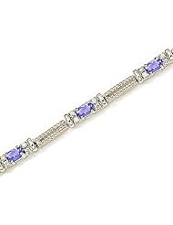 14kt Yellow Gold Oval Tanzanite and Diamond Bracelet