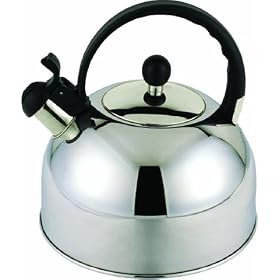 Sabichi Sabichi traditional whistling kettle stainless steel 2.5L capacity tapered shaped pan suitable for gas & electric hobs (Sabichi)