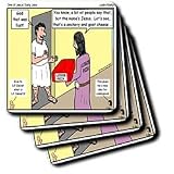 Rich Diesslins Funny Theology Cartoons - Justin Martyr - One of Jesus Early Jobs - Coasters
