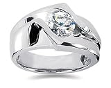 0.00 ctw Men's Diamond Ring in 14K White Gold