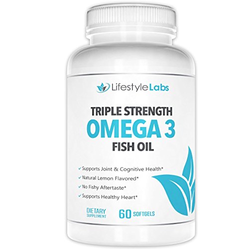 Triple Strength Omega 3 Fish Oil Supplement - Lemon Coated Softgels Triple Strength Omega 3 Fish Oil Supplement - Lemon Coated Softgels