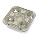 Huhtamaki 20994 8-32 oz Cup Capacity, Beige Color, 4 Cup Carrier with Molded Fiber Food Tray (Case of 300)