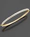 18k Gold Over Sterling Silver Diamond Accent Bangle Bracelet