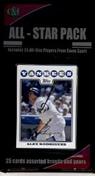 All-Star Pack Of 25 Baseball Cards - Including 25 All Stars - Assorted Brands & Years!!