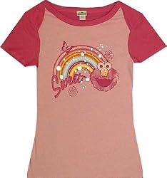 Sesame Street's Elmo Splattered Rainbow Cap Sleeve T for women