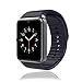 Bluetooth Watch Wrist Watch Phone with SIM Card Slot ,camera,SmartPhones, Make calls/Support SIM/TF for IOS,Android ,Samsung S5 S6 Note 4 Note 5 HTC Sony LG and iPhone 5 5S 6 6 Plus(Black)