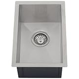 Undermount 16-Gauge Stainless Steel Single Bowl Square Kitchen Sink