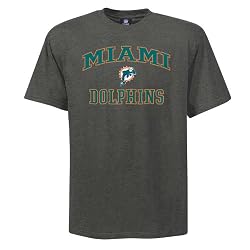 NFL Men's Miami Dolphins Heart And Soul Ii Adult Short Sleeve Basic Tee