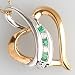10K Yellow & White Gold Emerald & Diamond Pendant w/ 18' Chain - OldCities Estate Jewelry