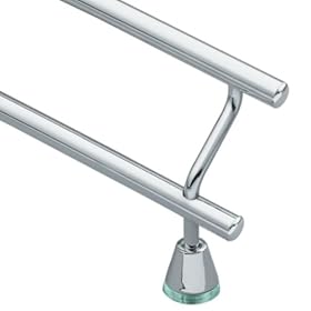 Moen DN6622CHG Modern 24-Inch Double Towel Bar, Chrome With Acrylic Accent Ring
