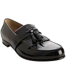 Gucci black leather kiltie tassel loafers