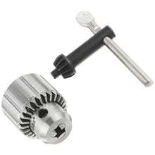 Llambrich CY Plain Bearing Medium Duty Threaded Mount CK4 Keyed Drill Chuck, 3/8"-24 Mount, 1-1/4" Chuck Diameter, 1/64"-1/4" Capacity