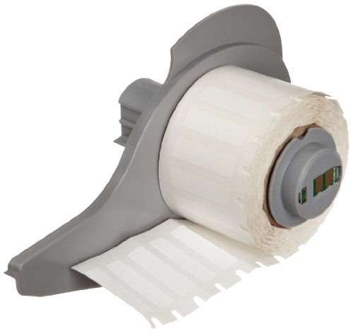 Brady M71-13-423 BradyBondz 0.9 Width x 0.25 Height White Color B-423 Permanent Polyester Labels With Gloss Finish For BMP71 Thermal Transfer Portable Printer (750 Per Roll)