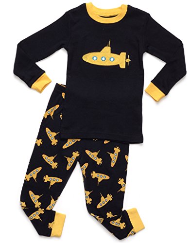 Leveret Little Boys Submarine 2 Piece Children Pajama 100% Cotton (12M-5Y)
