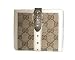 Gucci Wallets (Beige/Brown) 145748 GG Logo Fabric and White Leather Trim