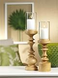 Sanremo Wooden Hurricane Candle by Zodax