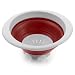Progressive International 3 Quart Collapsible Colander, Red and White