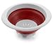 Progressive International 3 Quart Collapsible Colander, Red and White