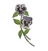 ID #6887 Purple & White Violets Flowers Plant Iron On Embroidered Patch Applique