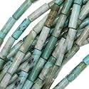 Turquoise Jasper Long Tube Beads 4 x 13mm/15.5 Inch Strand