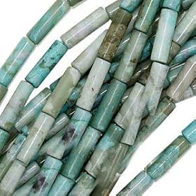 Turquoise Jasper Long Tube Beads 4 X 13mm/15.5 Inch Strand