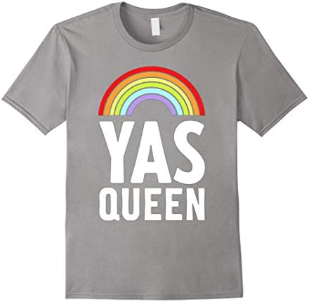 Men's Yas Queen Rainbow T-Shirt 2XL Slate