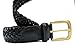 Toneka 796-BLK Men’s Woven Cowhide Full grain Braided Leather Dress Belt with Brass Buckle