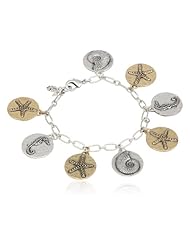 Lucky Brand Two Tone Sealife Charm Bracelet, 7.75"