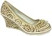Garage Shoes - Blade - Women's Canvas Wedge Shoe - Beige & Tan Size 4 UK