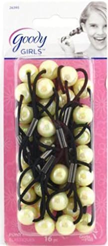 Goody Styling Essentials Girls Mosaic Twinbead Ponytailer, 16 Count - White by Goody Styling Essentials