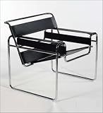 Euro Style Leather Lounge Chair Wassily Chrome Lounge Chair (Style: White/Chrome)