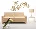 Best Quality Vinyl Wall Sticker Decals - Flower Flow ( Size: 16in x 7in - Color: brown ) - No: 1045