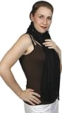 Luxurious Cashmere Pashmina Shawl in Black (78x28) Hand Work Lustrous Beaded Fringes