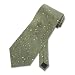 Men's Handmade Tie Blossom Branch Olive Green Silk Necktie