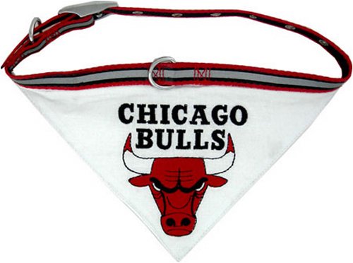NBA Pet Collar Bandana, Medium, Chicago Bulls