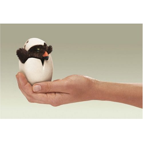 Childrens Toyshop  Toys : Folkmanis Eaglet in Egg Finger Puppet