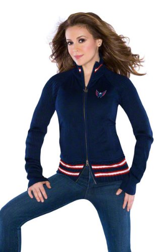 G-Iii Washington Capitals Women's 'Touch' By Alyssa Milano Sweater Mix Jacket Medium at Amazon.com